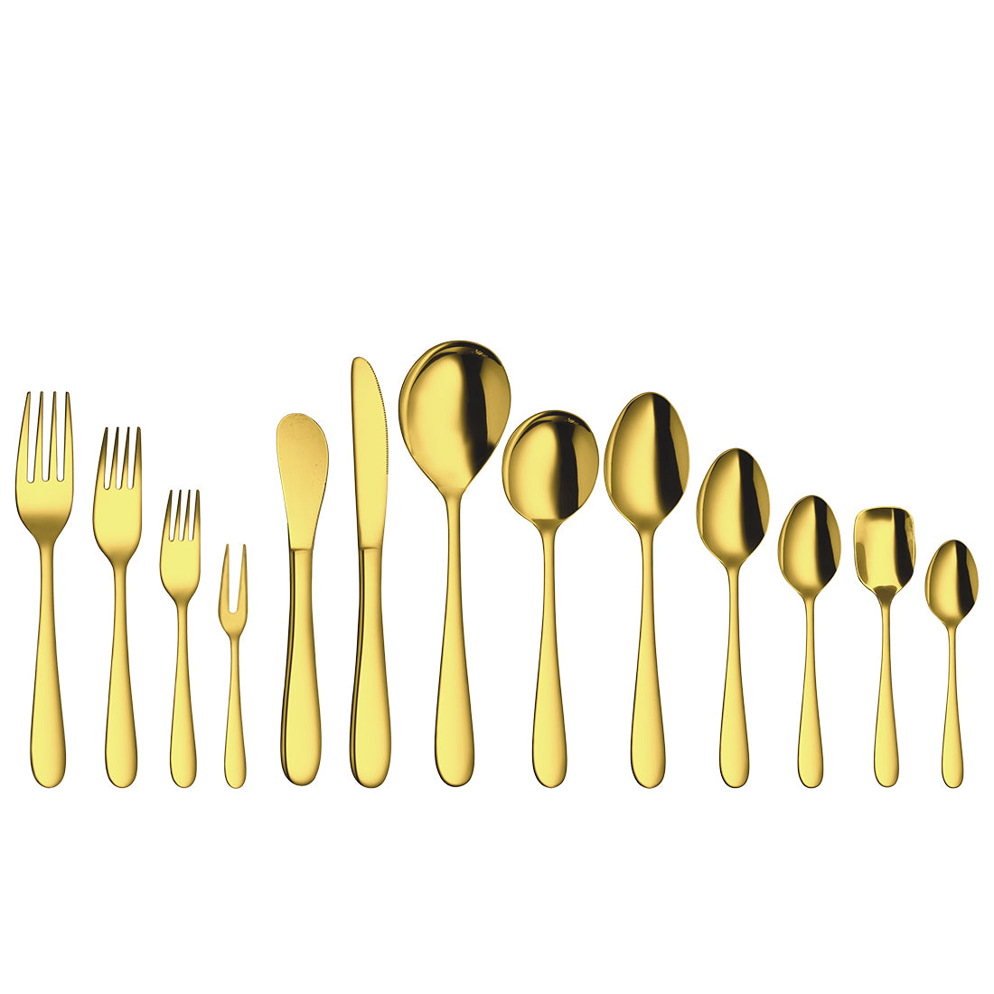 Stainless Steel Cutlery with Gold PVD Coating Jasmine