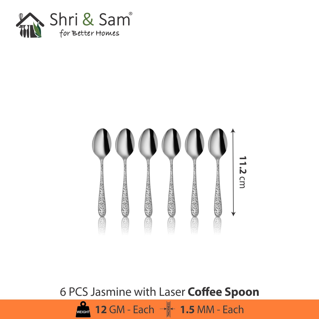 Stainless Steel Cutlery with Laser Jasmine