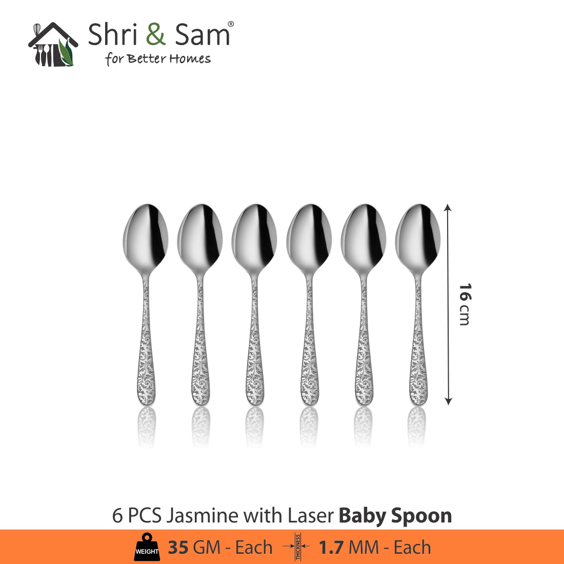 Stainless Steel Cutlery with Laser Jasmine