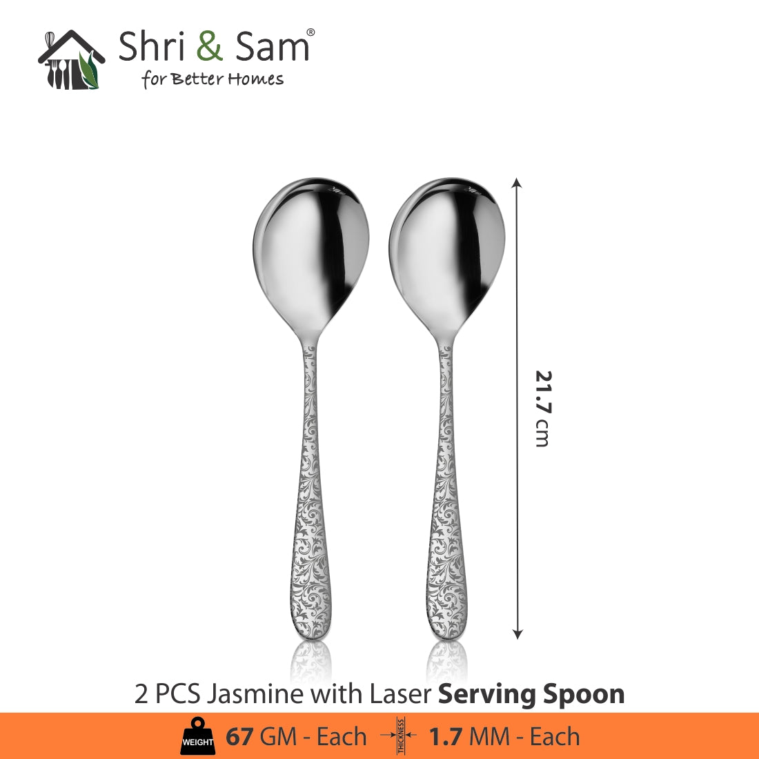 Stainless Steel Cutlery with Laser Jasmine