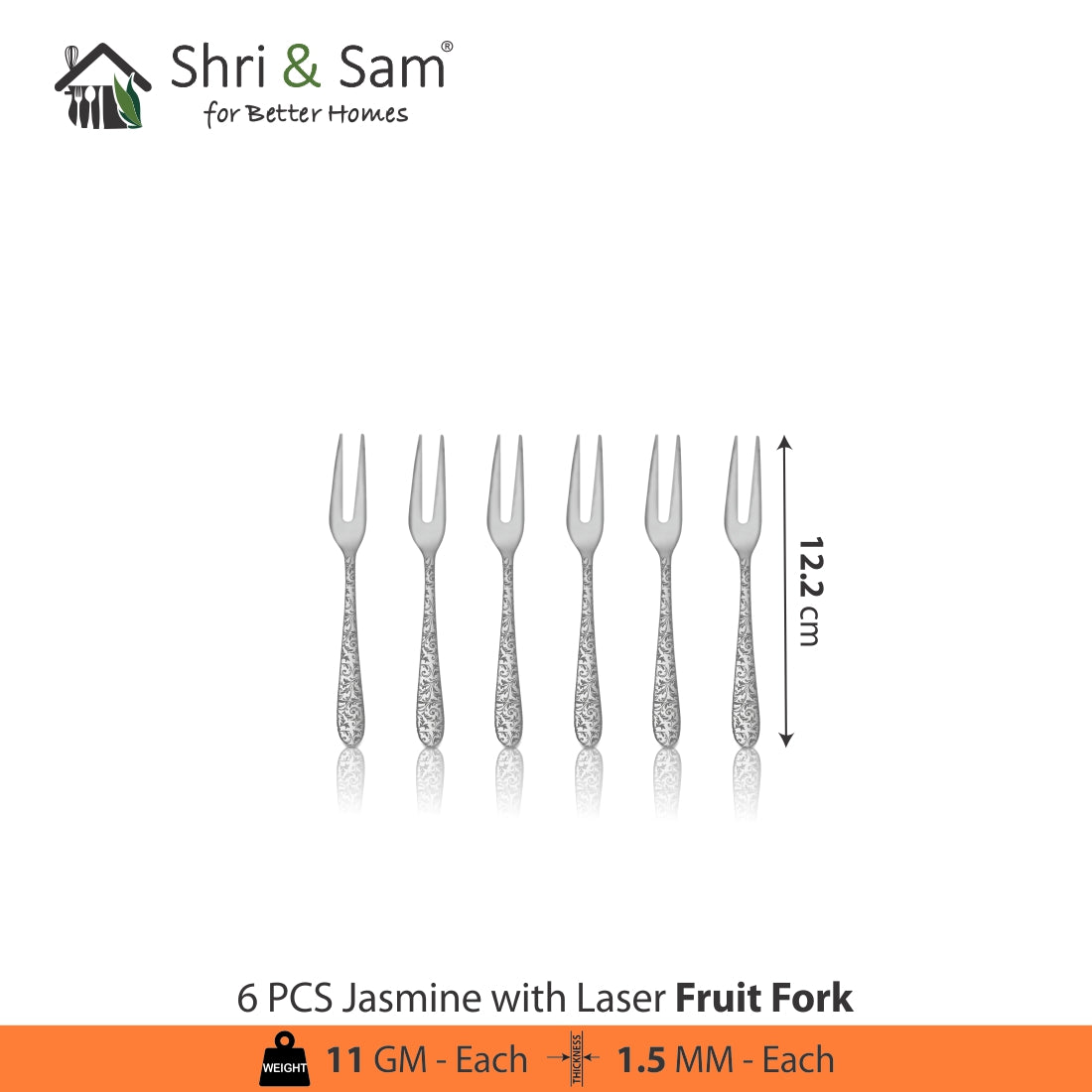 Stainless Steel Cutlery with Laser Jasmine