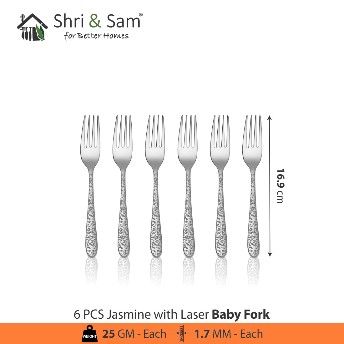 Stainless Steel Cutlery with Laser Jasmine