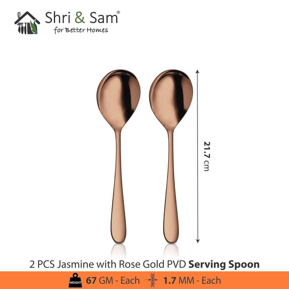 Stainless Steel Cutlery with Rose Gold PVD Coating Jasmine