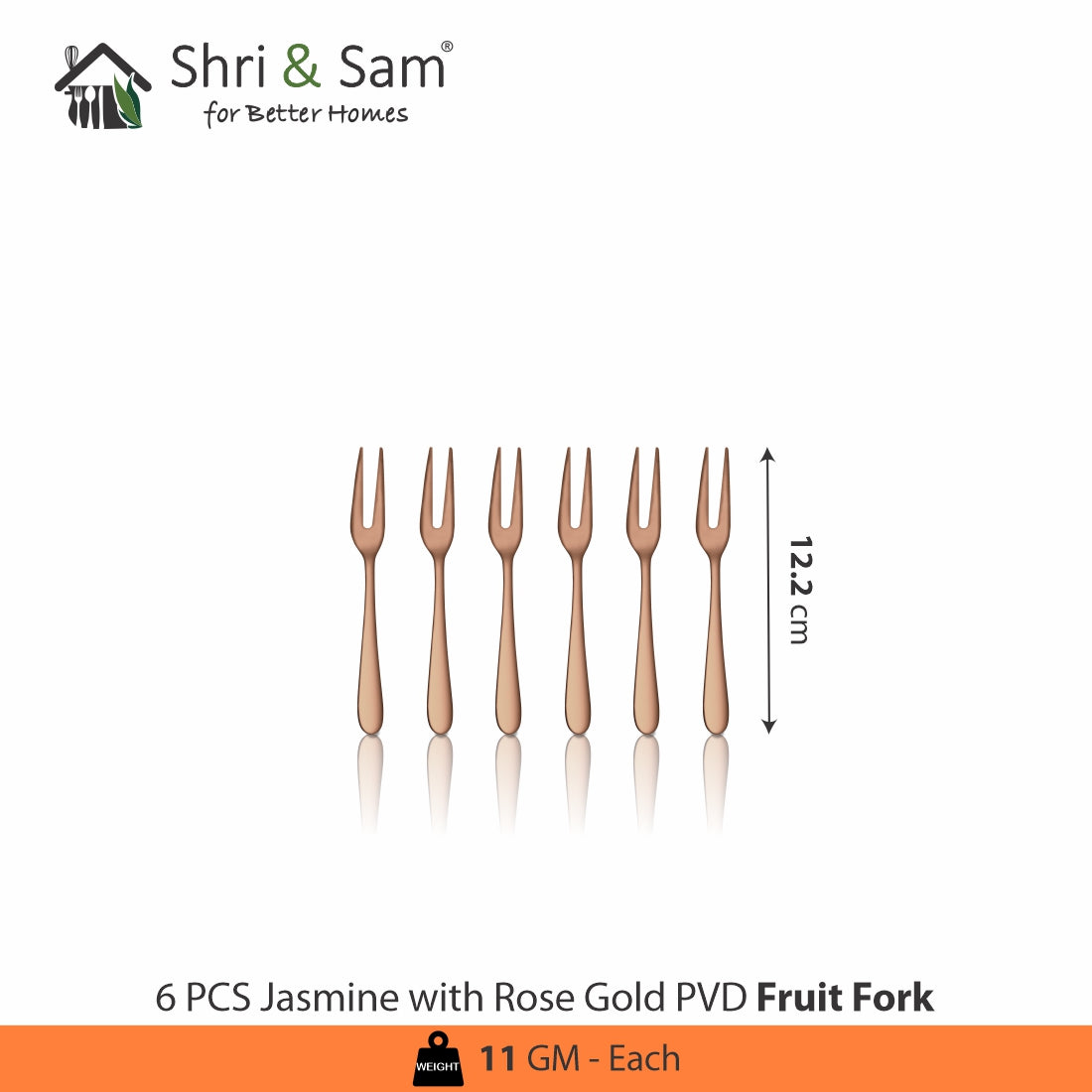 Stainless Steel Cutlery with Rose Gold PVD Coating Jasmine