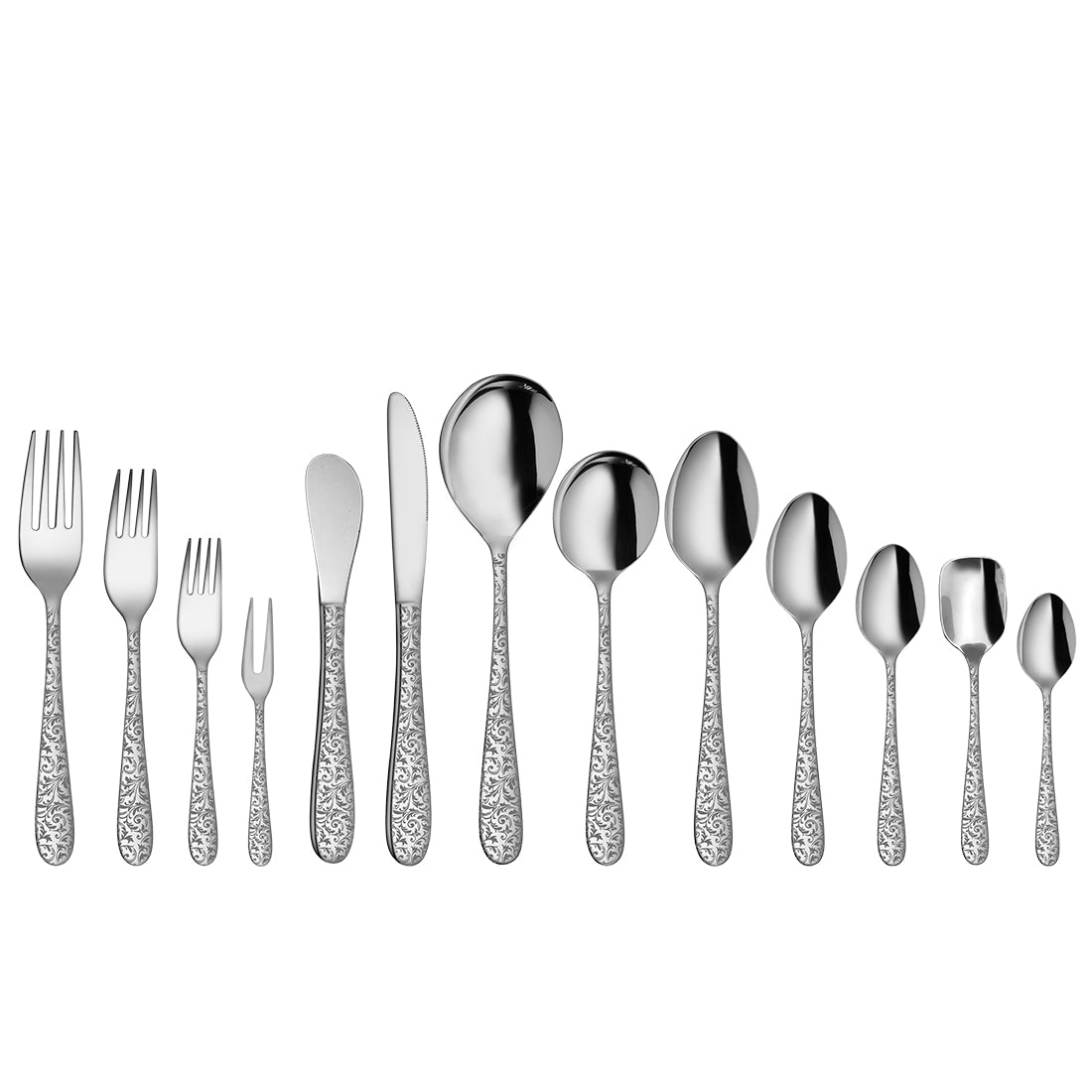 Stainless Steel Cutlery with Laser Jasmine