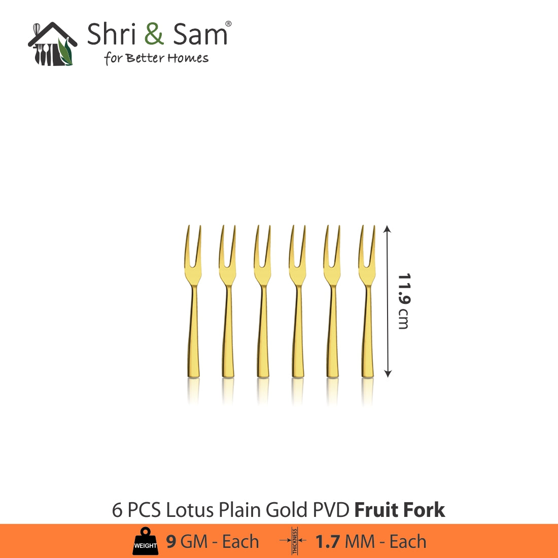 Stainless Steel Cutlery with Gold PVD Coating Lotus Plain