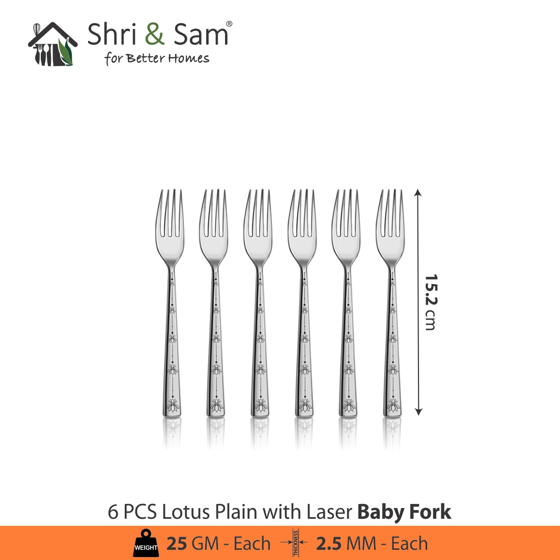 Stainless Steel Cutlery with Laser Lotus Plain