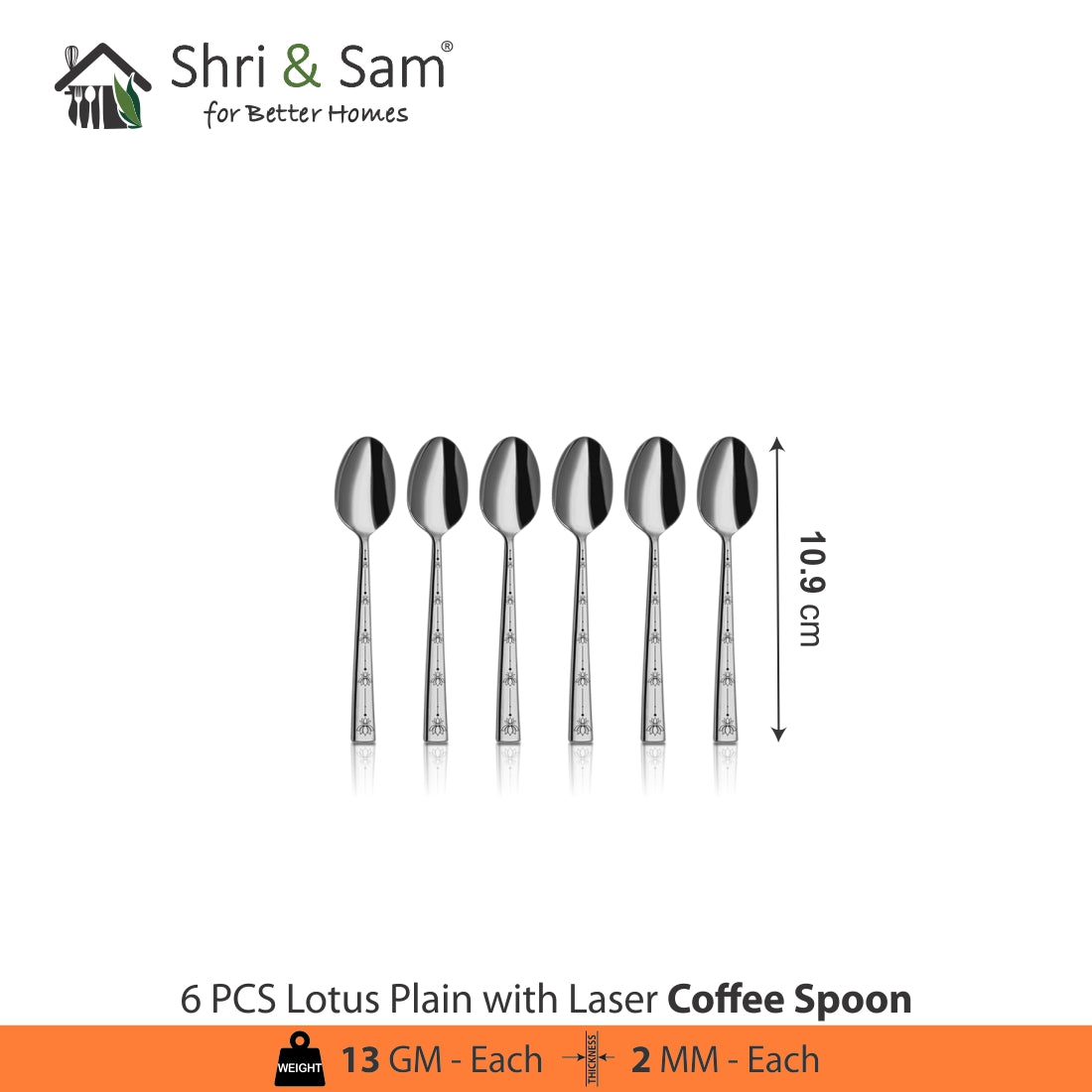 Stainless Steel Cutlery with Laser Lotus Plain