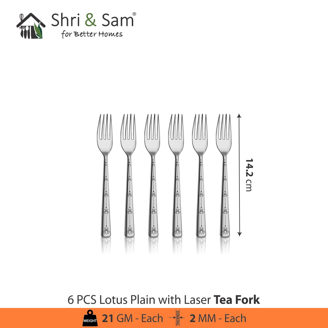 Stainless Steel Cutlery with Laser Lotus Plain