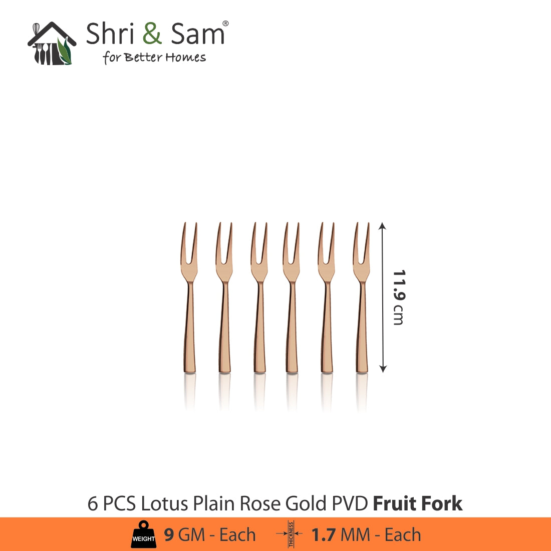 Stainless Steel Cutlery with Rose Gold PVD Coating Lotus Plain