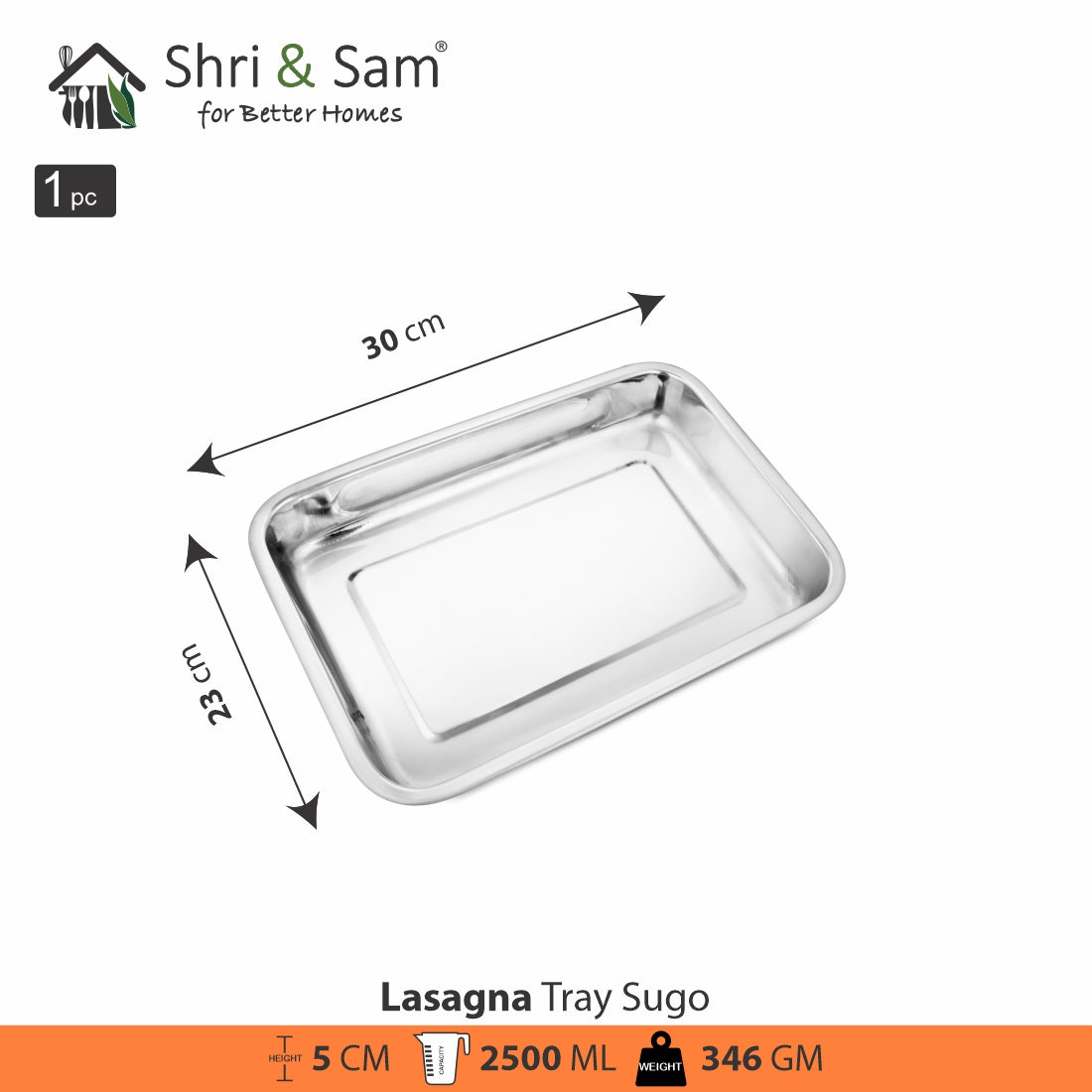 Stainless Steel Lasagna Tray Sugo