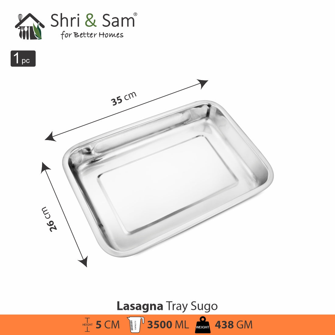 Stainless Steel Lasagna Tray Sugo