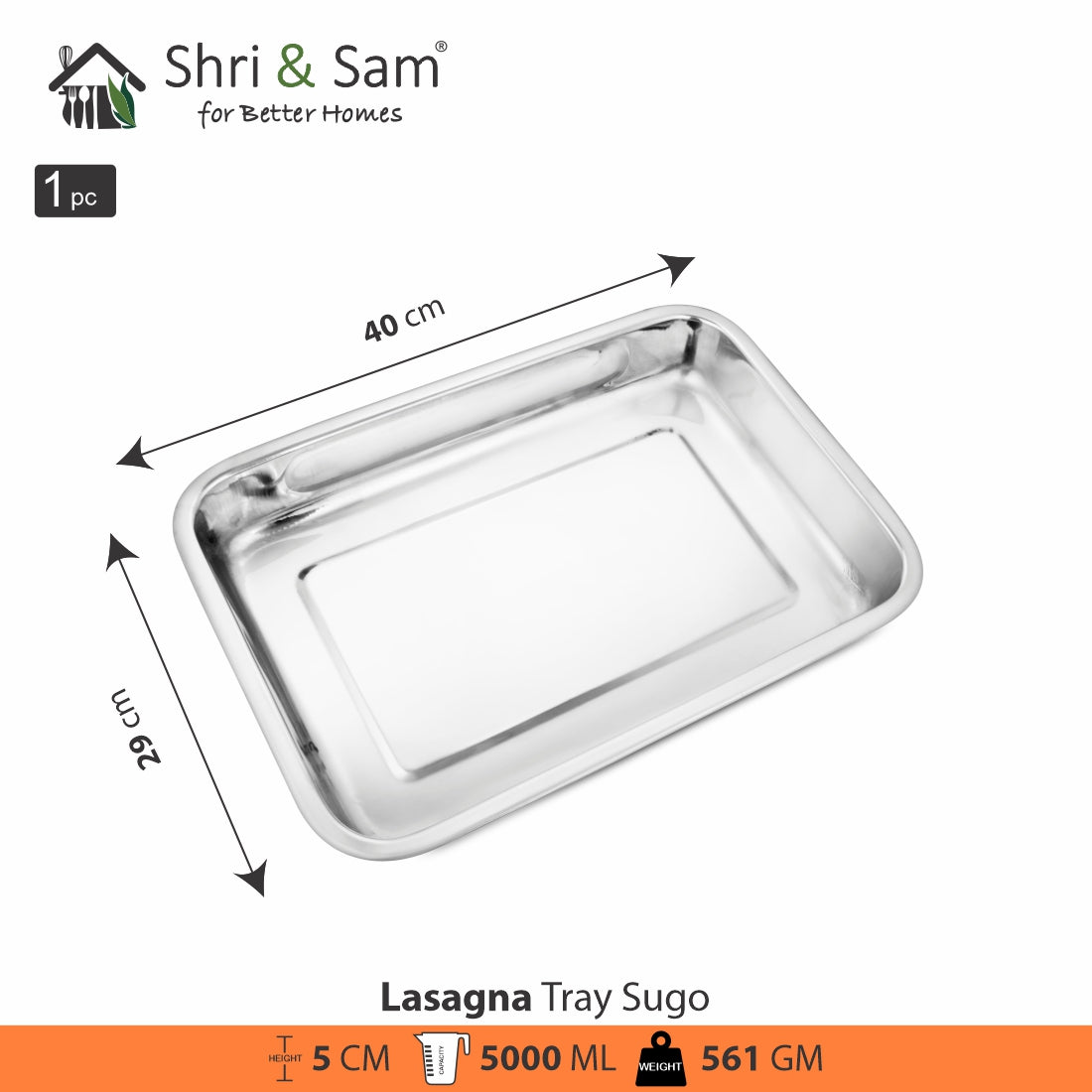 Stainless Steel Lasagna Tray Sugo