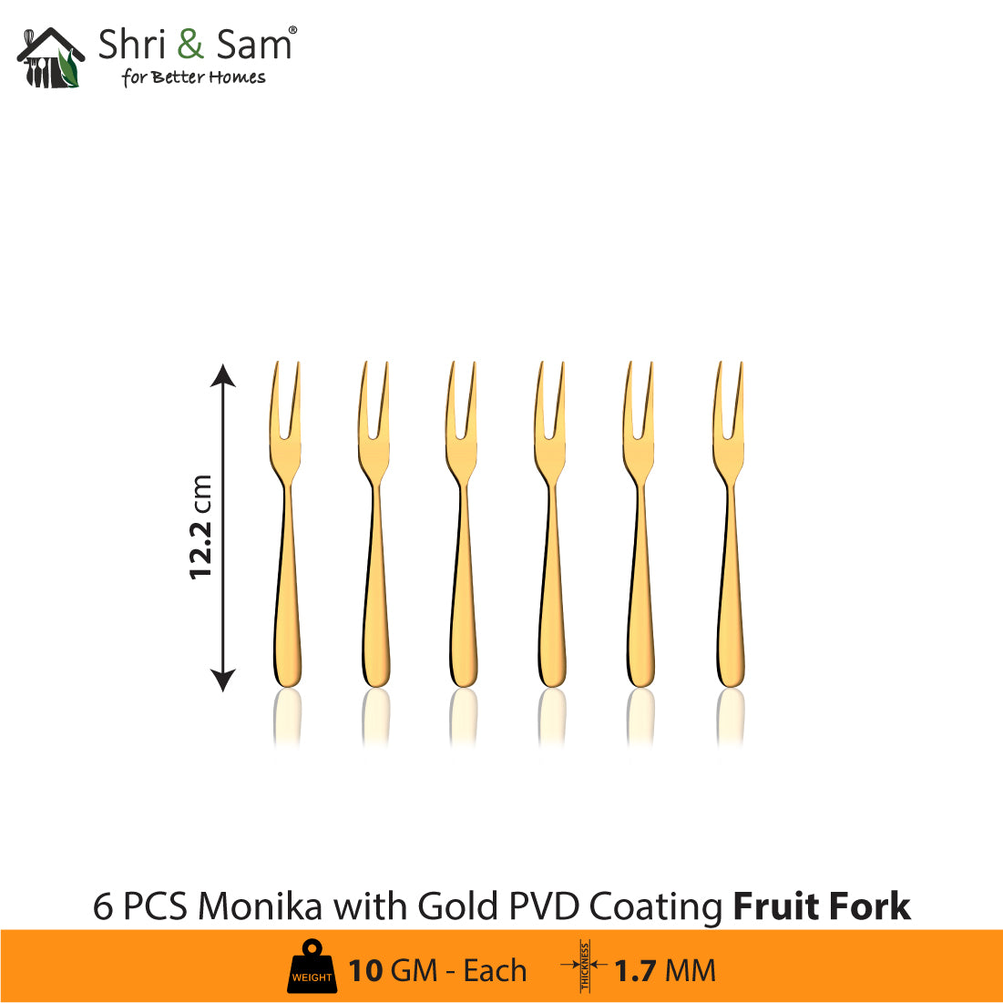 Stainless Steel Cutlery with Gold PVD Coating Monika
