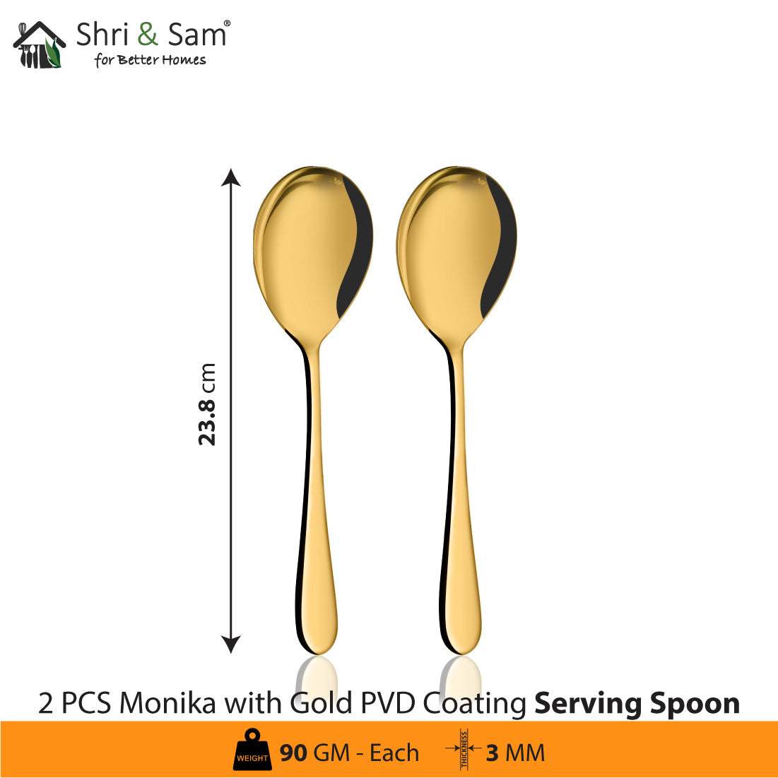 Stainless Steel Cutlery with Gold PVD Coating Monika