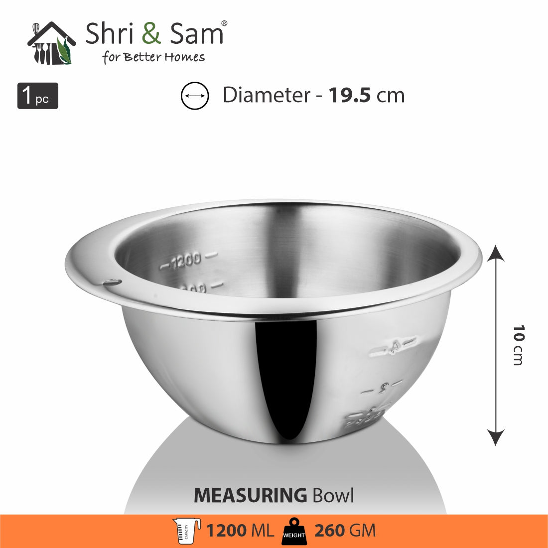 Stainless Steel Measuring Bowl