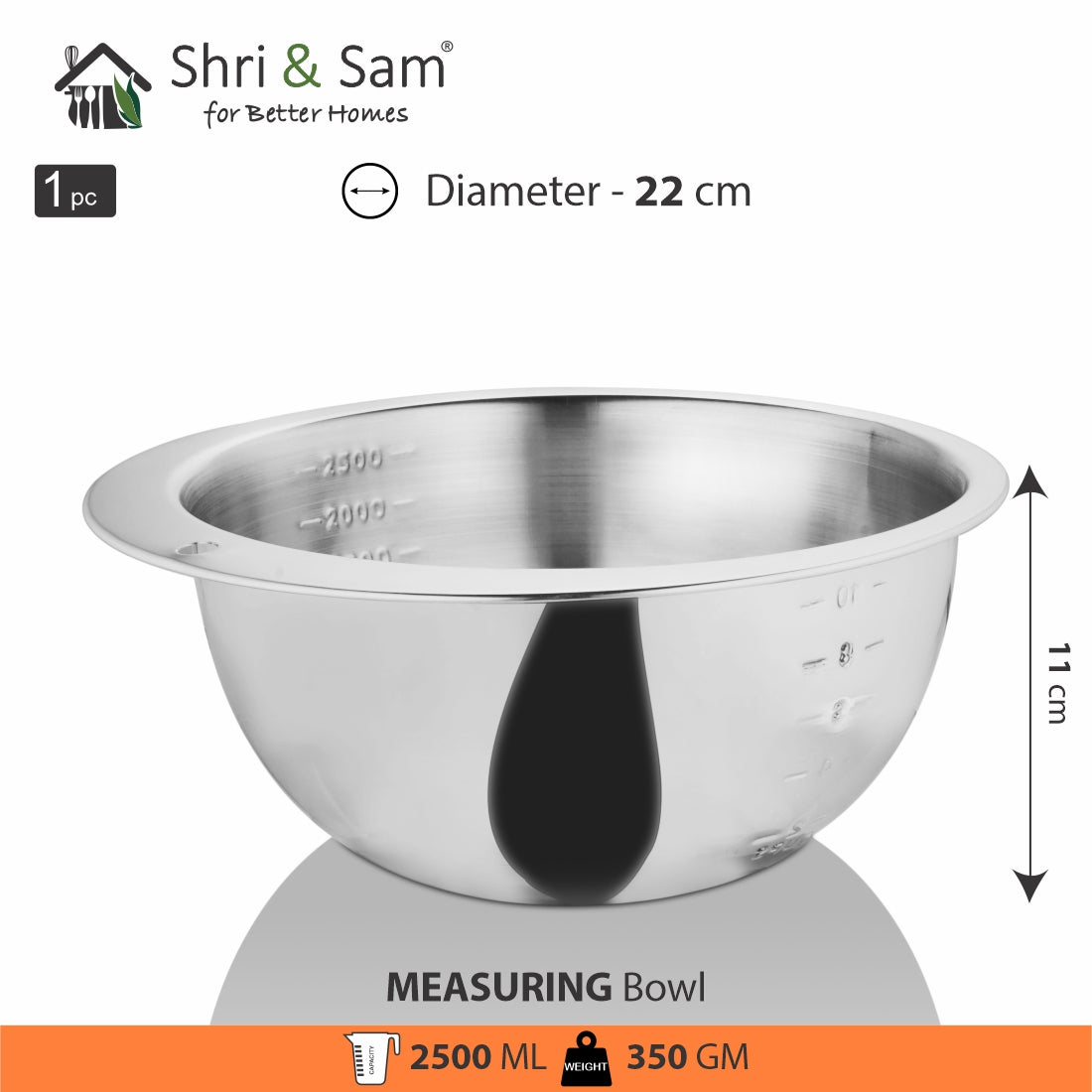 Stainless Steel Measuring Bowl