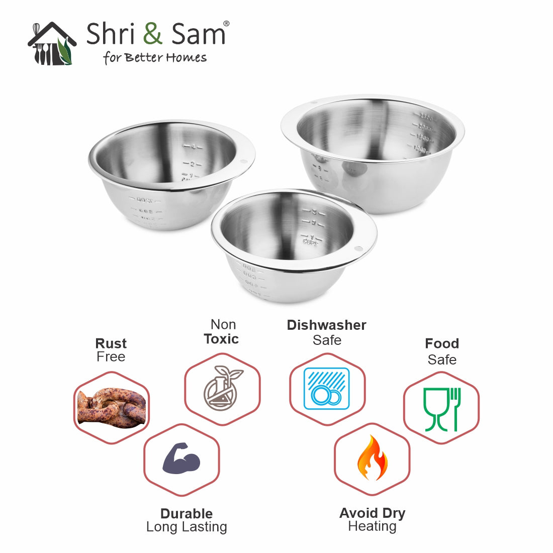 Stainless Steel Measuring Bowl