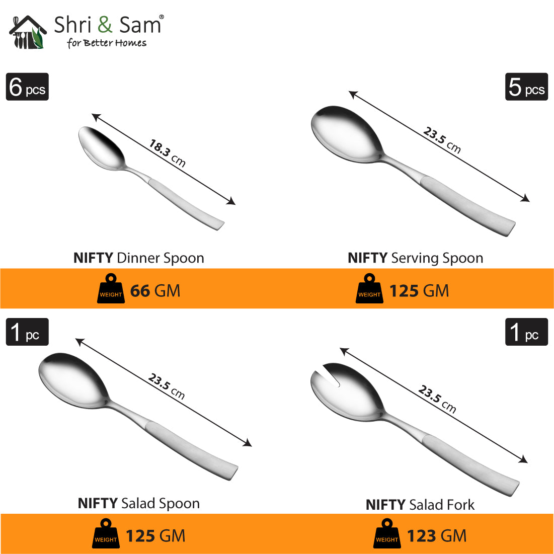 Stainless Steel 72 PCS Dinner Set (6 People) Nifty