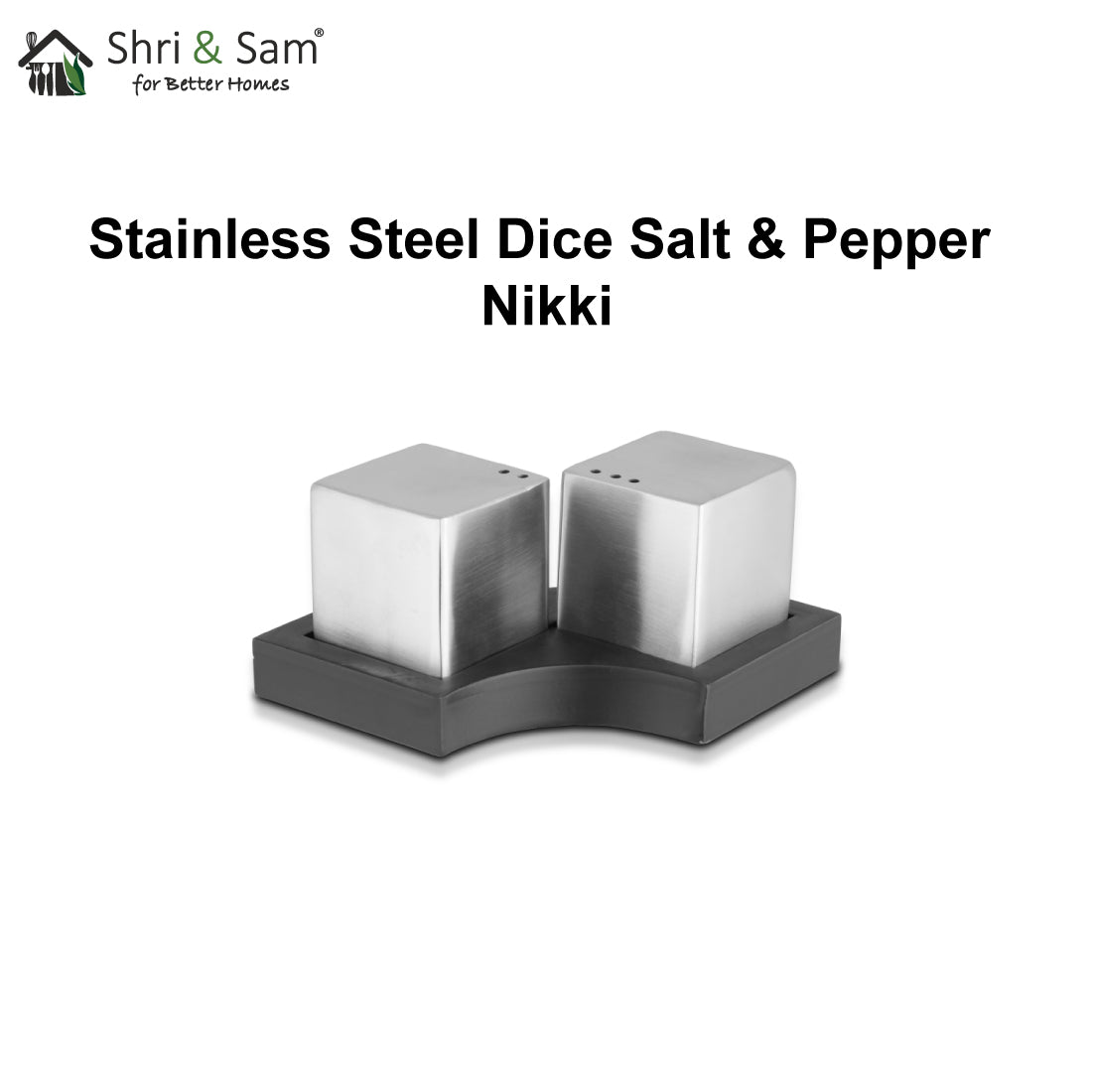 Stainless Steel Dice Salt & Pepper Nikki