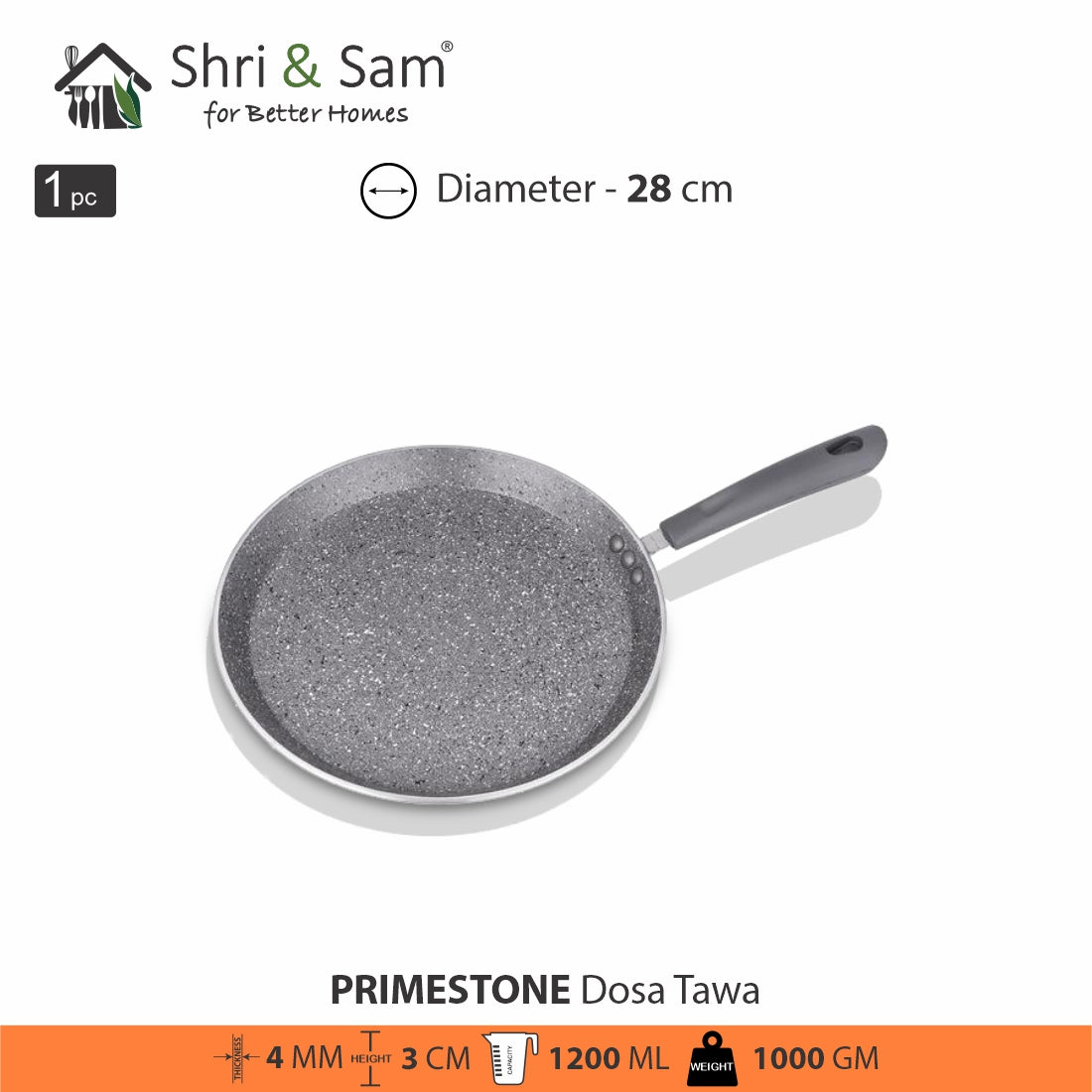 Aluminium Non-Stick Dosa Tawa Primestone