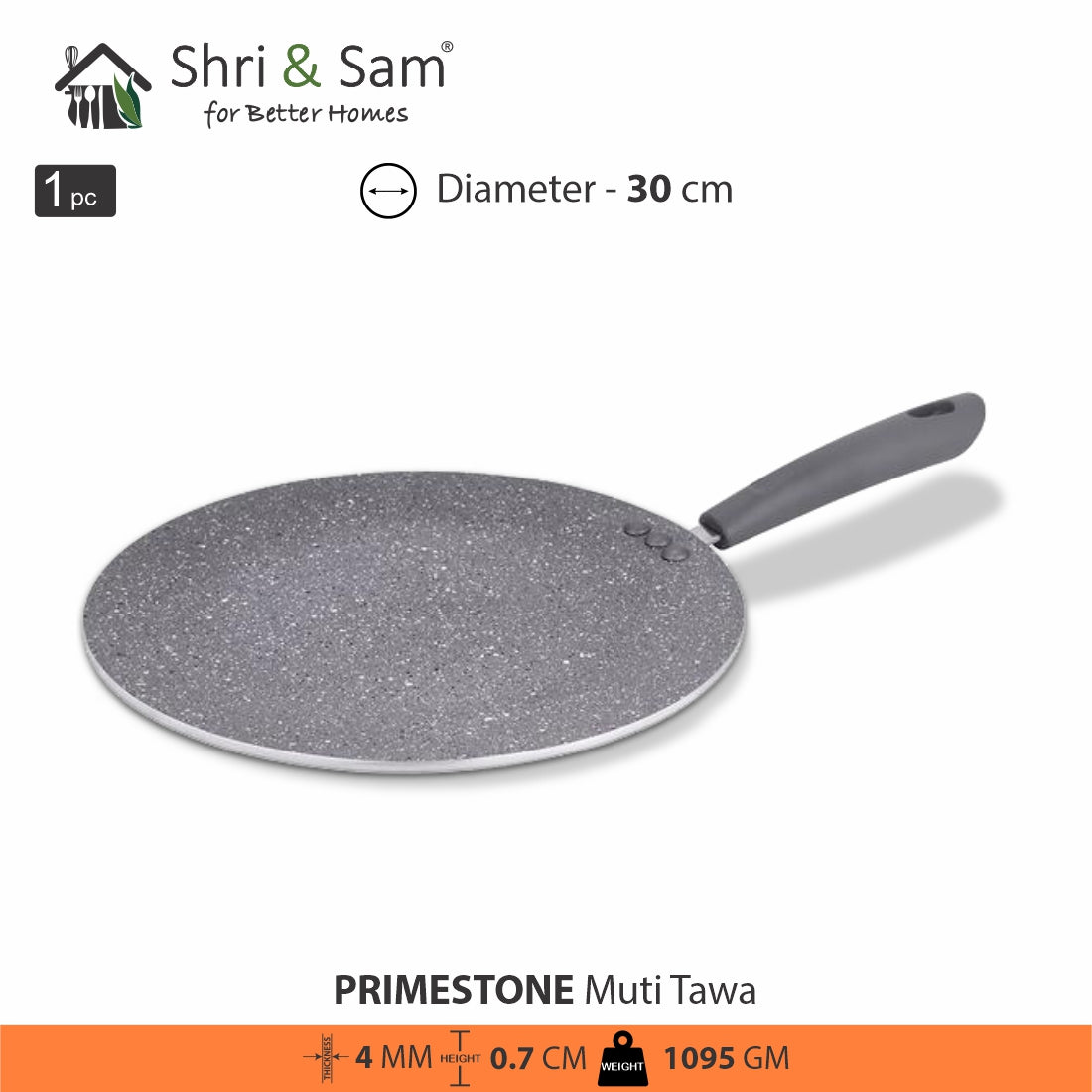 Aluminium Non-Stick Multi Tawa Primestone