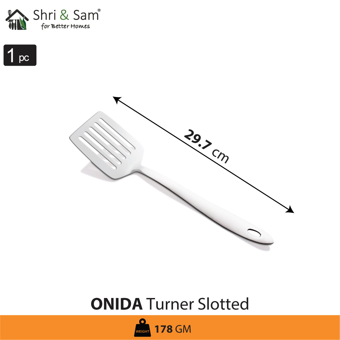 Stainless Steel Turner Slotted Onida