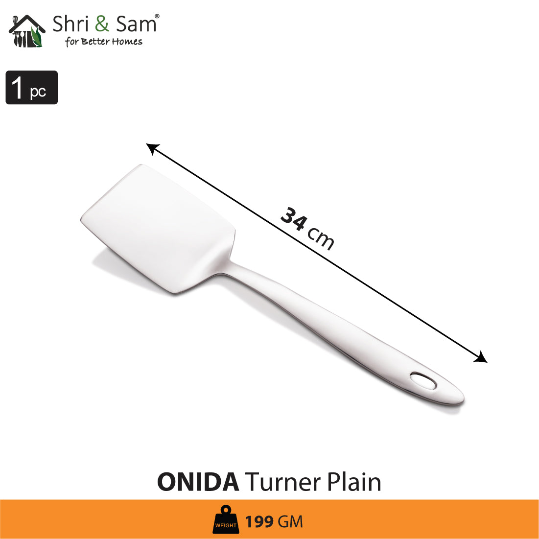 Stainless Steel Turner Plain Onida