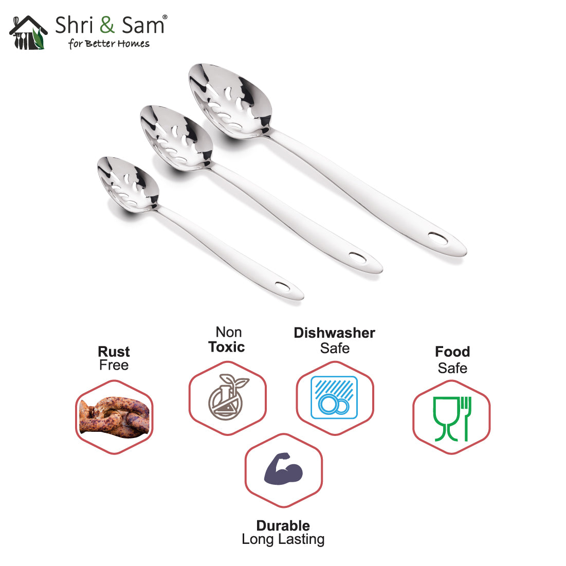 Stainless Steel Basting Spoon Slotted Onida