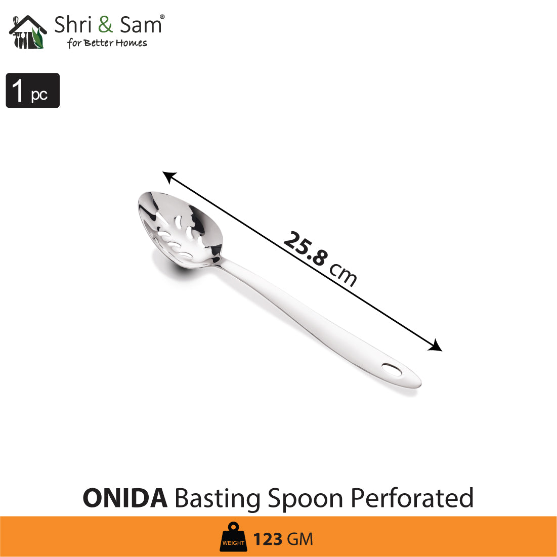 Stainless Steel Basting Spoon Slotted Onida