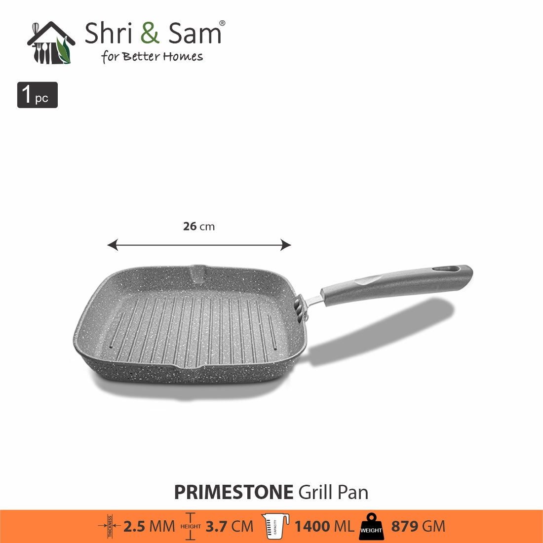 Aluminium Non-Stick Grill Pan Primestone
