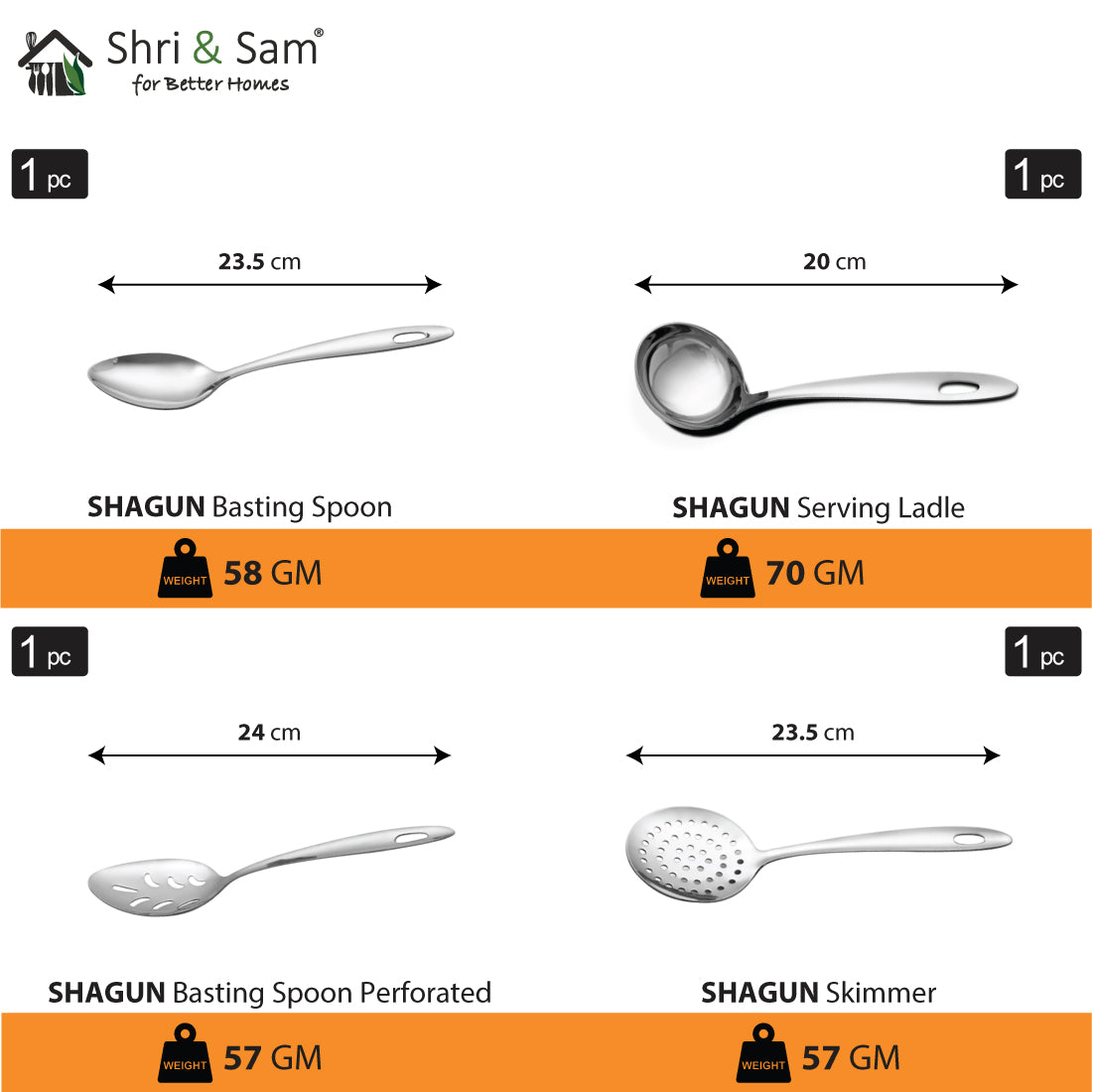 Stainless Steel 65 PCS Dinner Set (4 People) Shagun