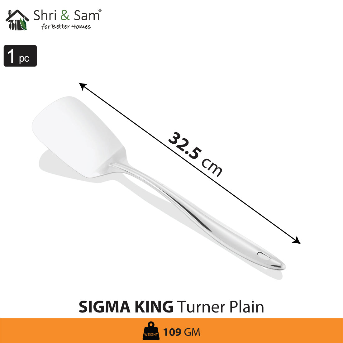 Stainless Steel Turner Plain Sigma King