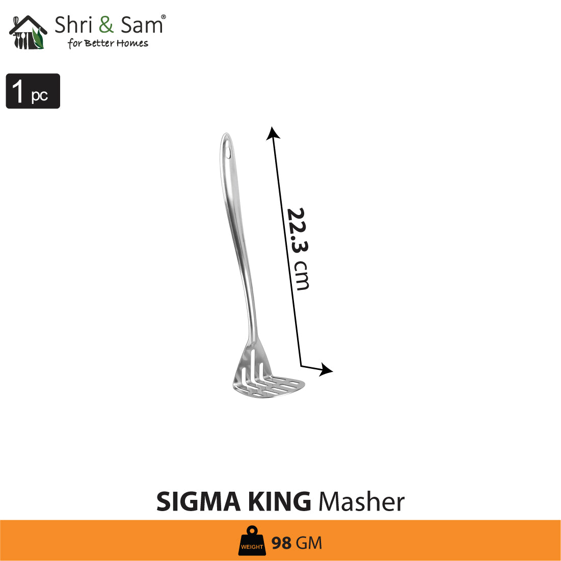 Stainless Steel Masher Sigma King