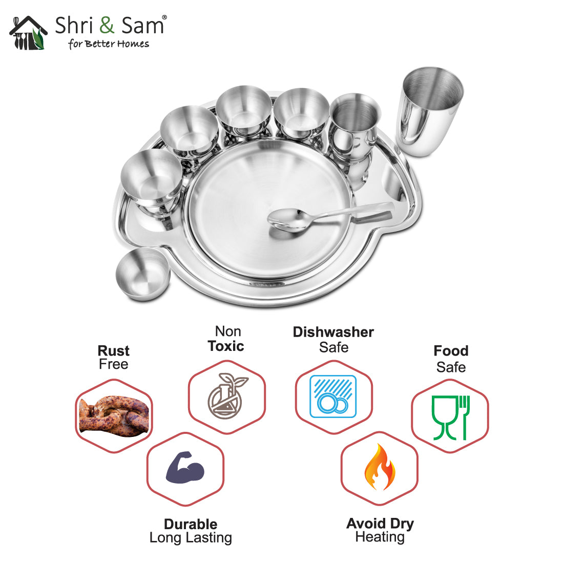 Stainless Steel Small Thali Set (1 Person) Nifty