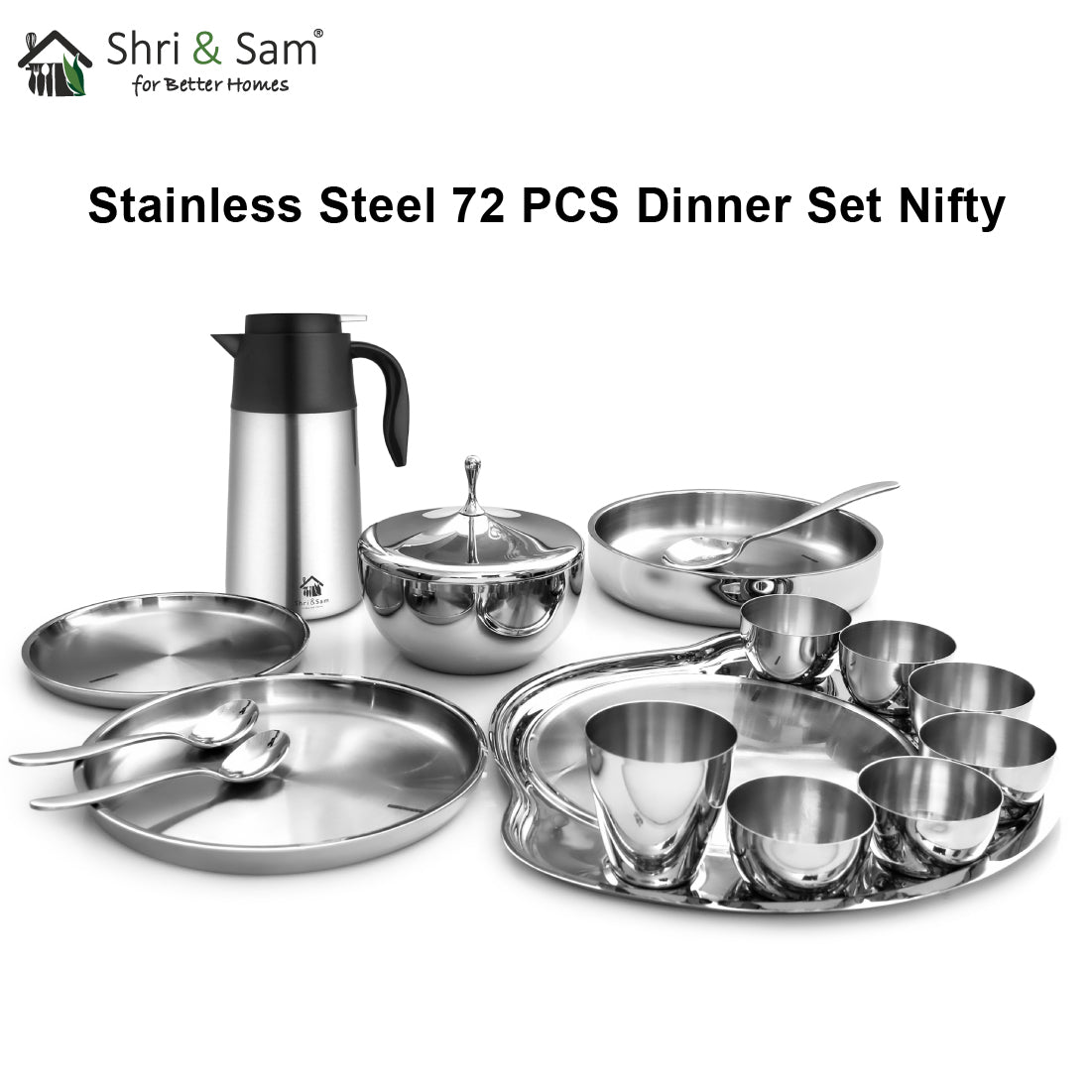 Stainless Steel 72 PCS Dinner Set (6 People) Nifty