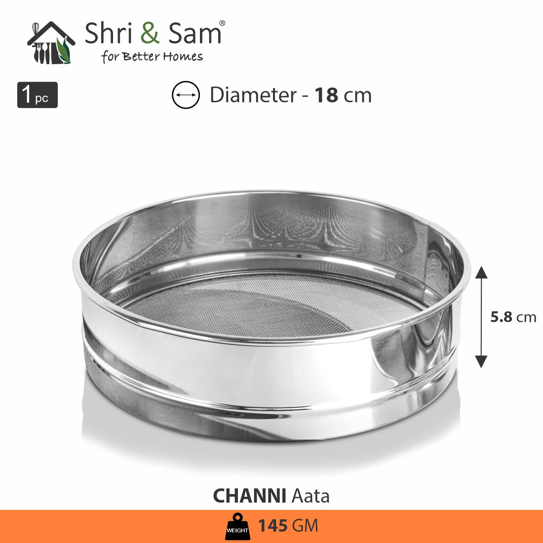 Stainless Steel Aata Channi