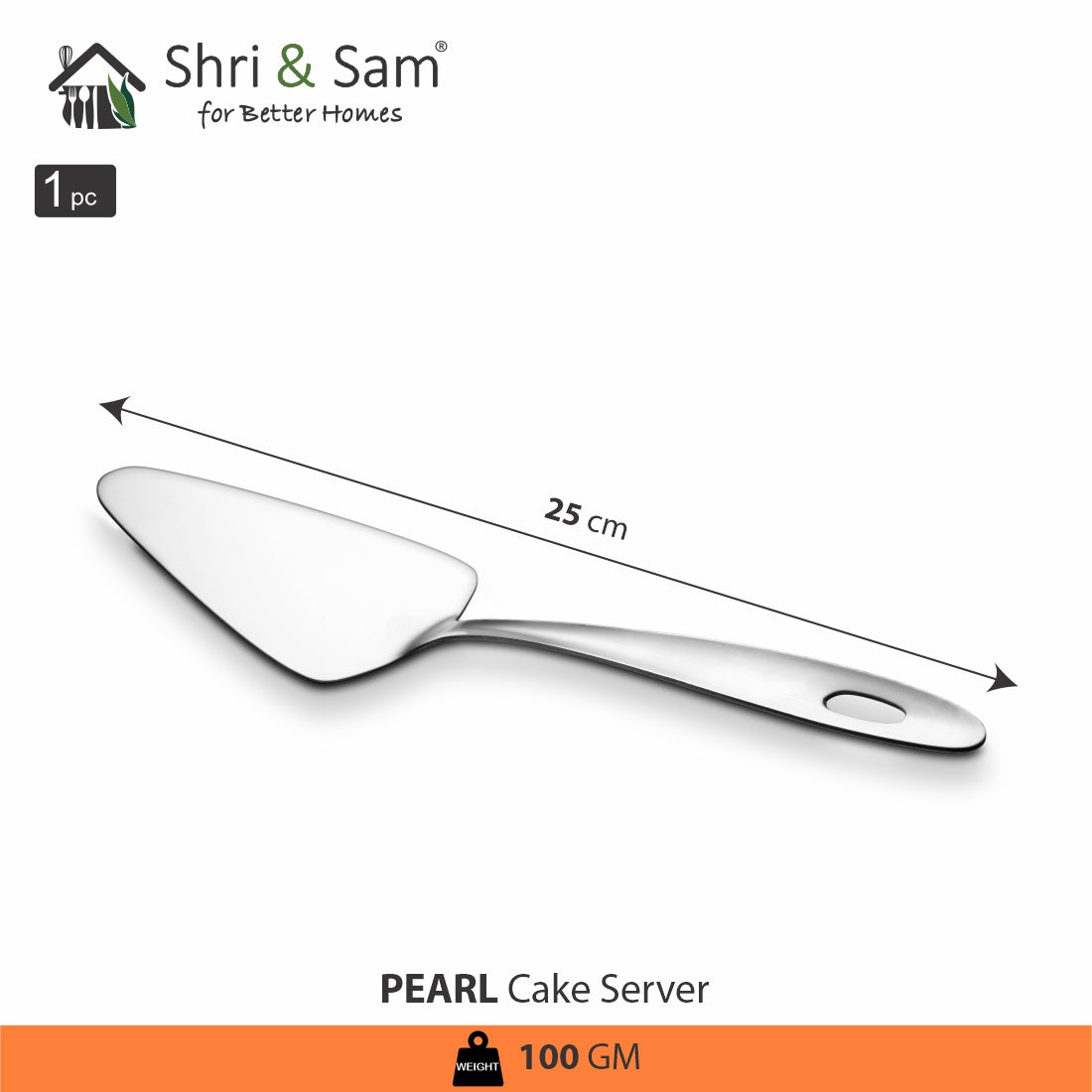 Stainless Steel Cake Server Pearl