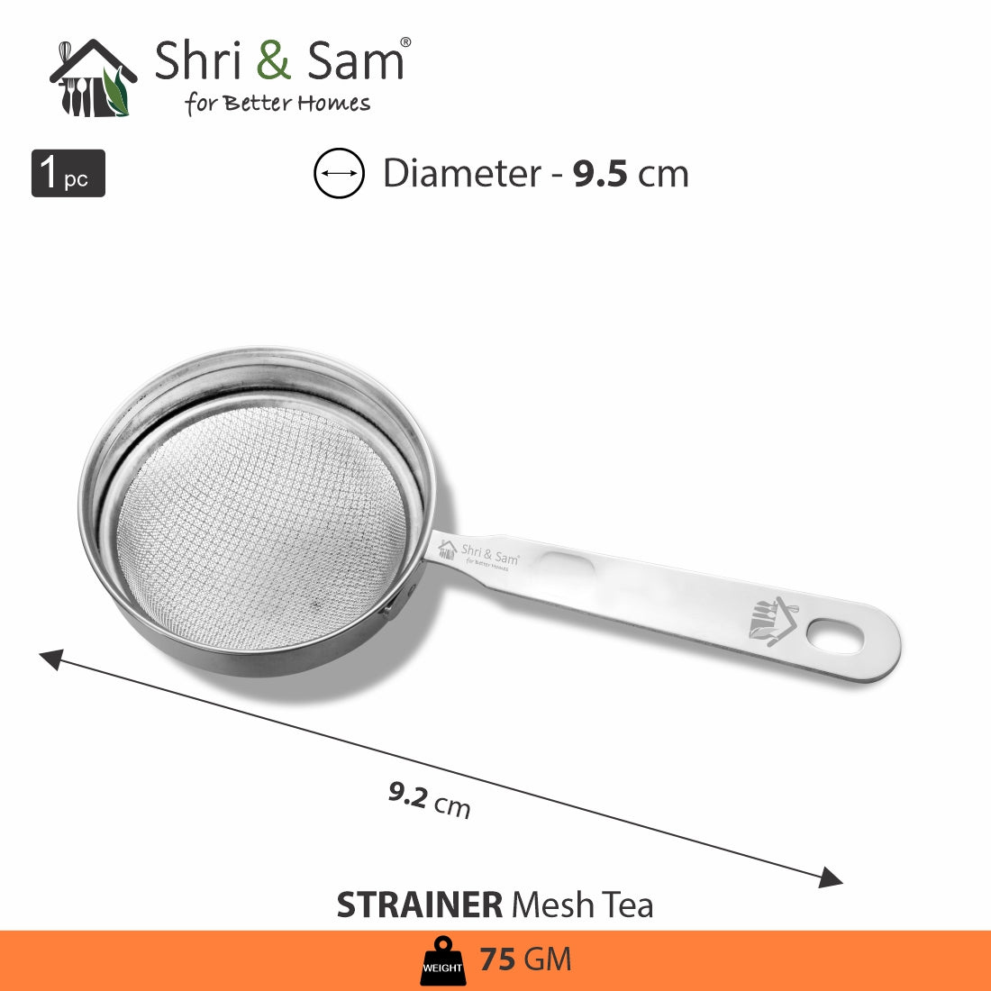 Stainless Steel Double Mesh Tea Strainer
