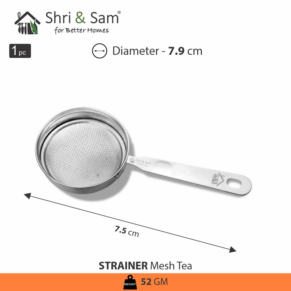 Stainless Steel Double Mesh Tea Strainer