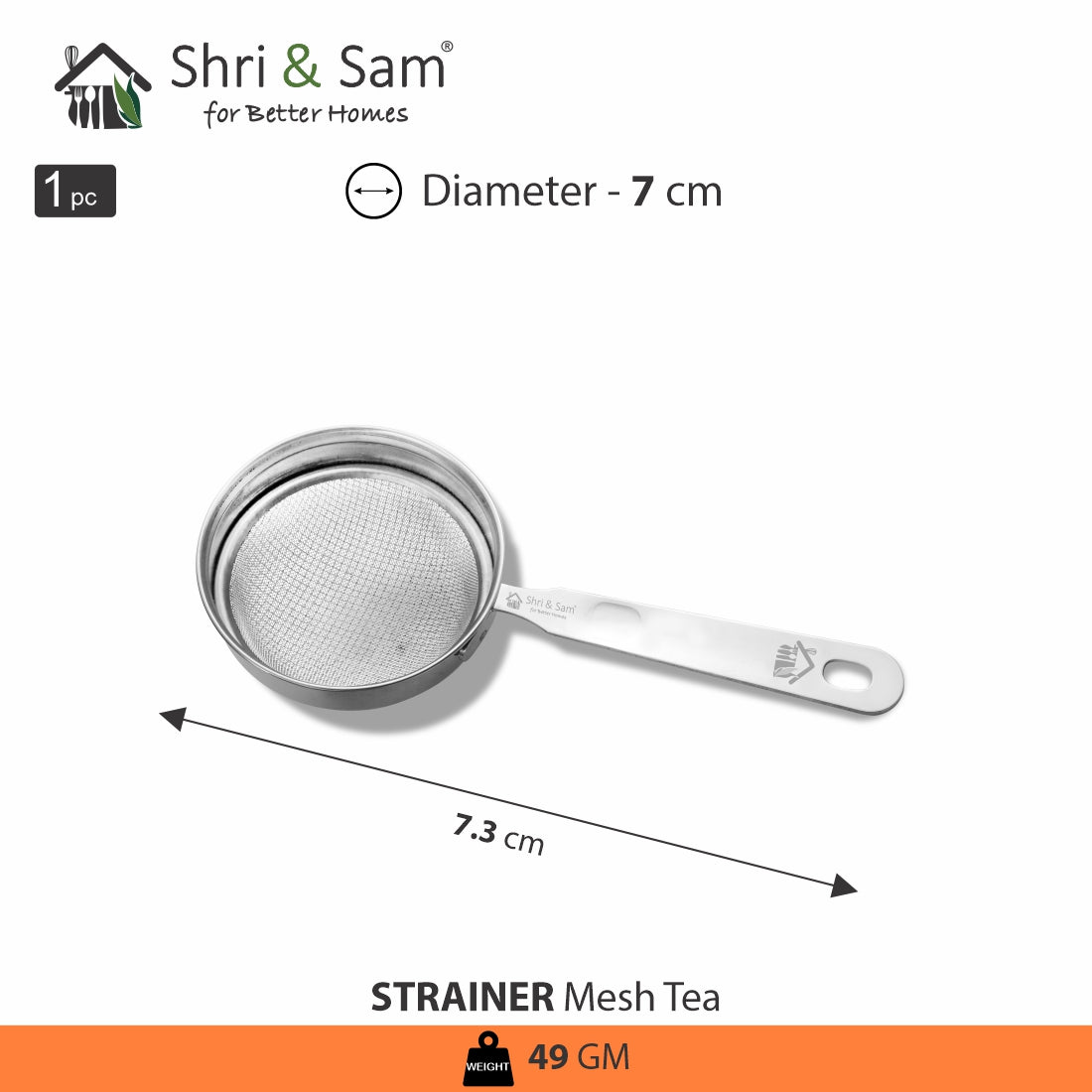 Stainless Steel Double Mesh Tea Strainer