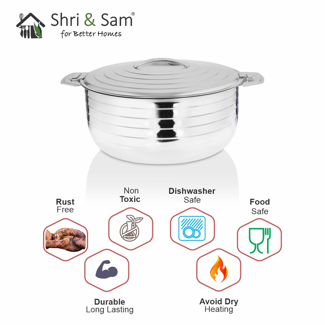 Stainless Steel Double Wall Hot Pot Royal