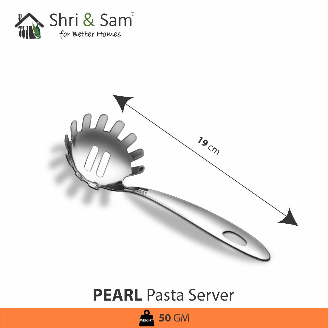 Stainless Steel Pasta Server Pearl