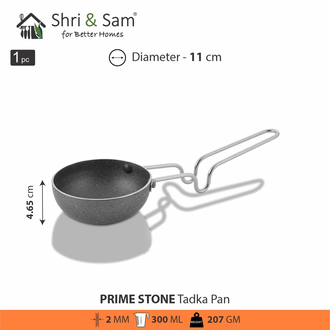 Aluminium Non-Stick Tadka Pan Primestone