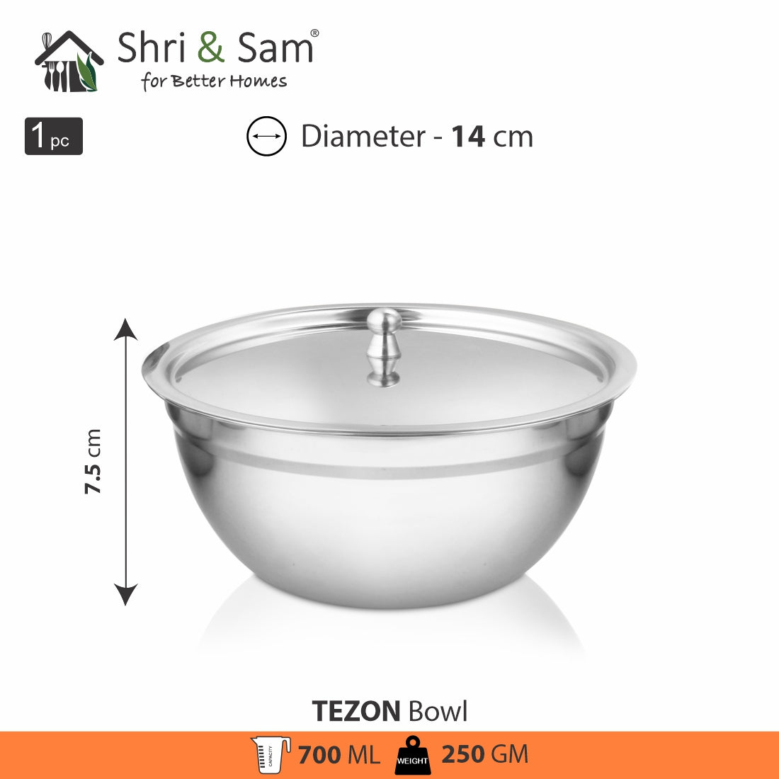 Stainless Steel Bowl Serving Set Tezon