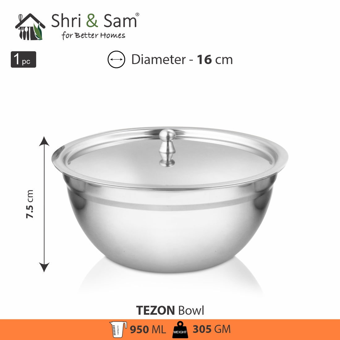 Stainless Steel Bowl Serving Set Tezon