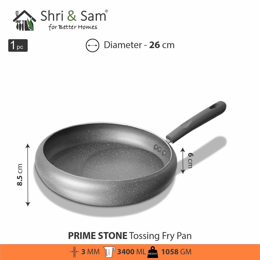 Aluminium Non-Stick Tossing Fry Pan Primestone