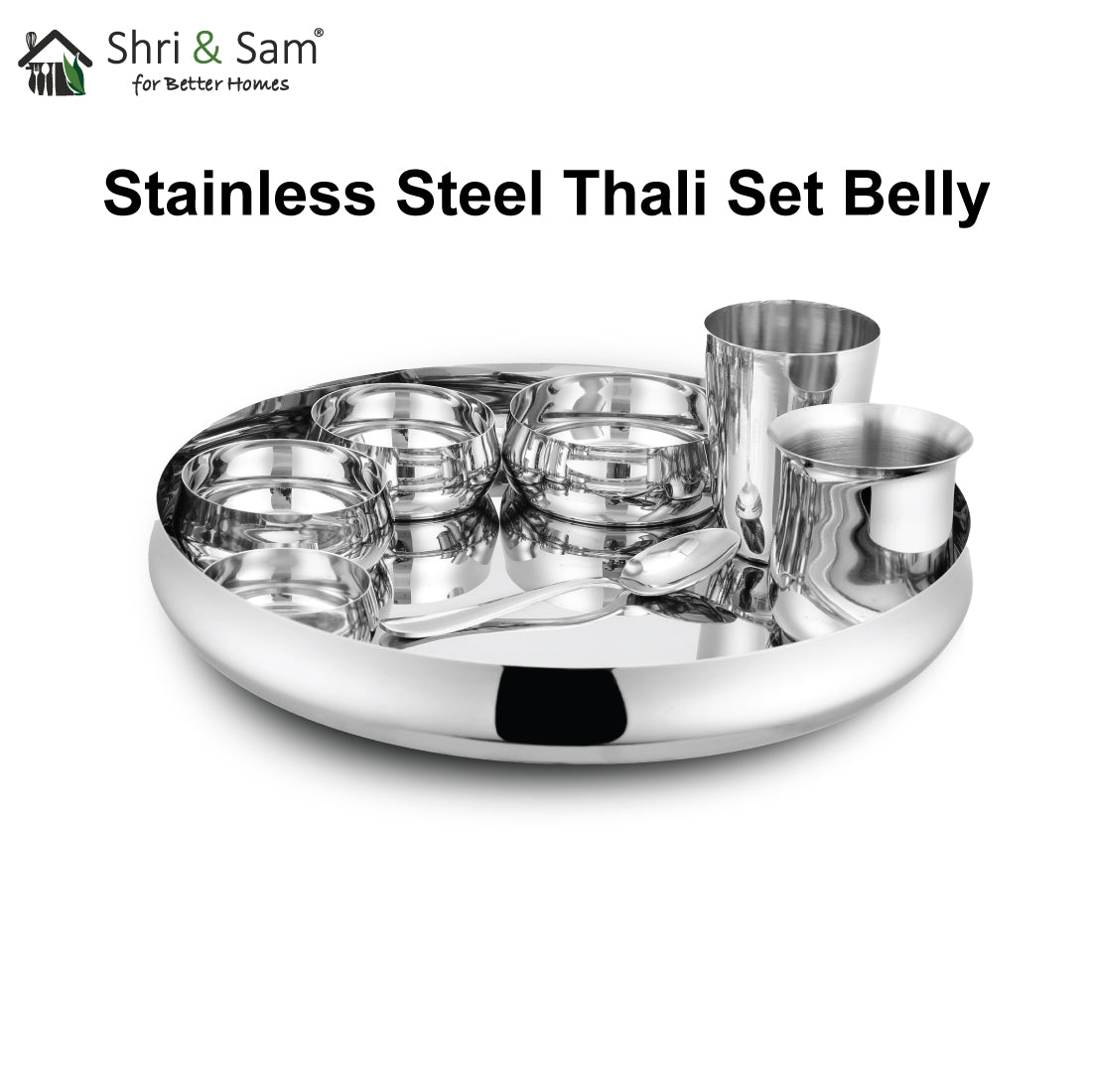 Stainless Steel Thali Set Belly