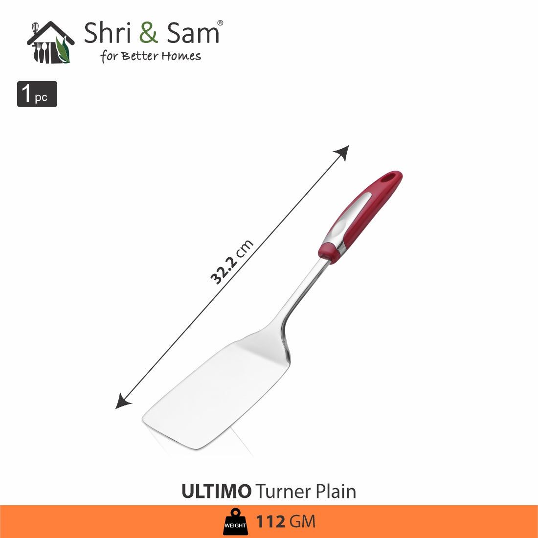 Stainless Steel Turner Plain Ultimo