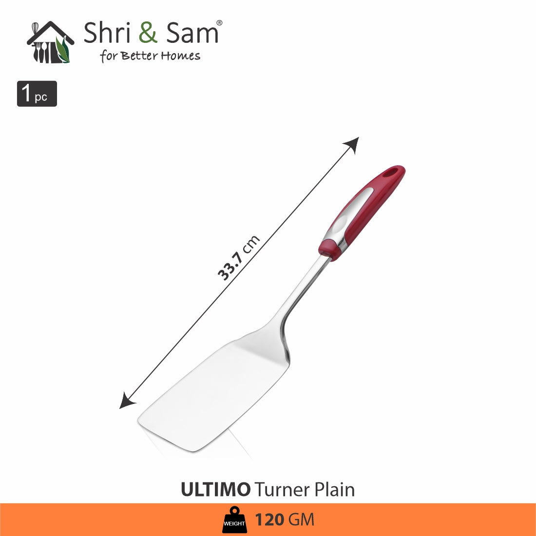 Stainless Steel Turner Plain Ultimo